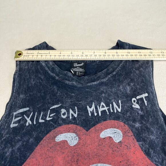 Rolling Stones Exit on Main St Black Graphic Print Band Tank, Size: S - Picture 6 of 9